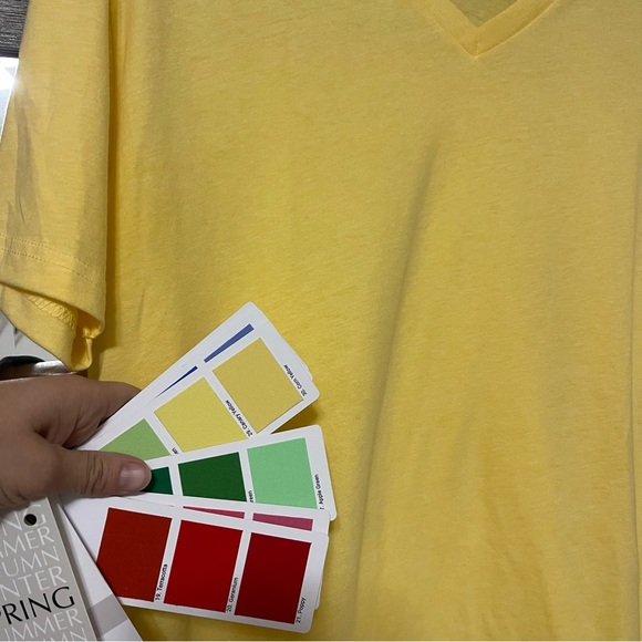 Fresh Clean Tee Men’s Large Corn Yellow V-neck short sleeve shirt - Picture 4 of 4